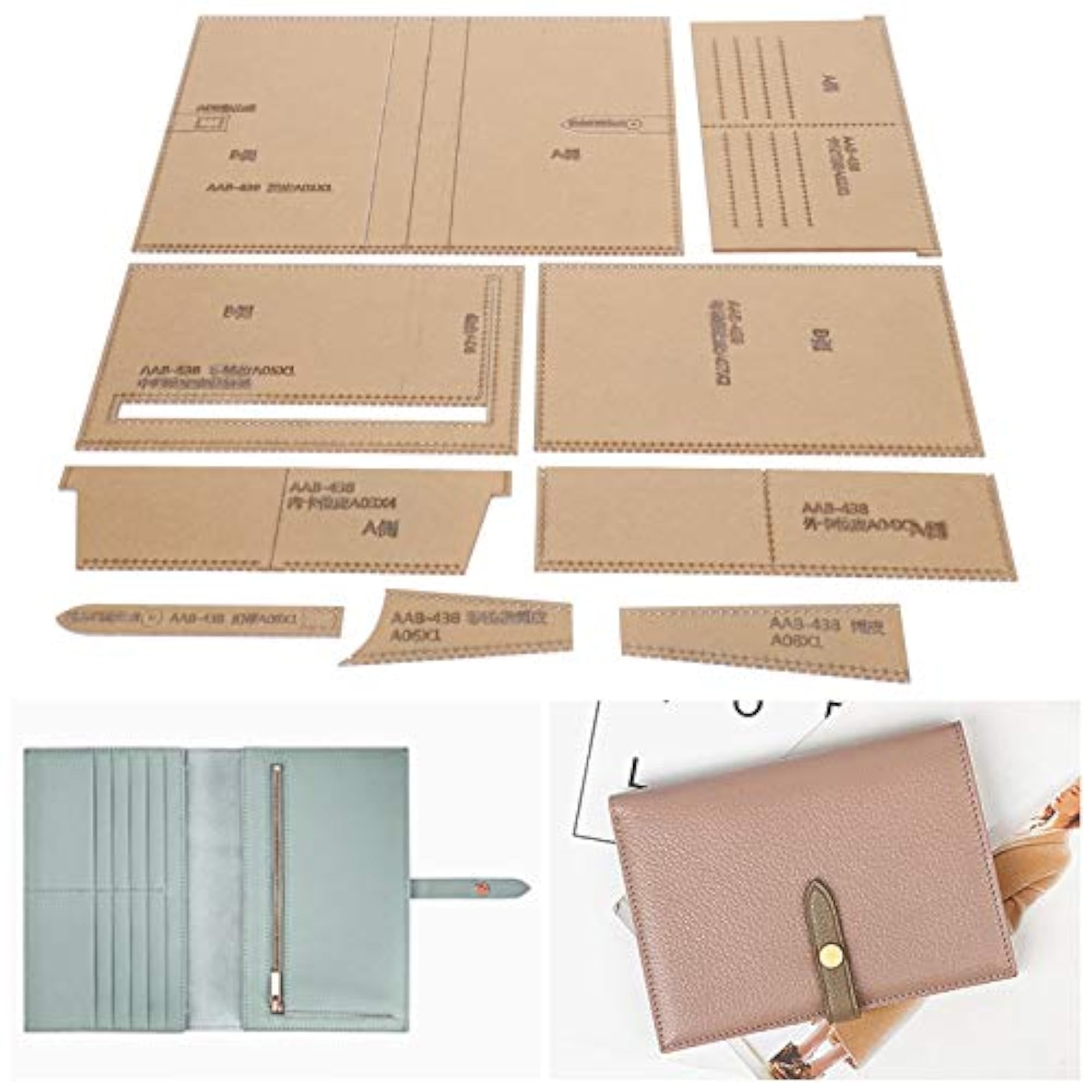 Acrylic Leather Pattern Template for DIY Handbags
